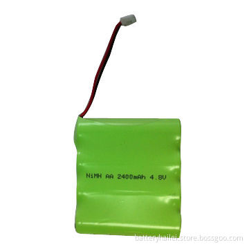 Rechargeable NiMH Battery Pack, 4.8V Voltage and 2400mAh Capacity, 4-piece AA Size Cell in Series